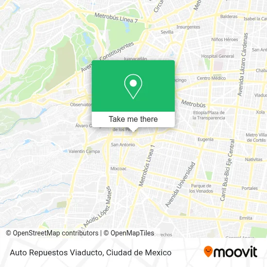 Auto Repuestos Viaducto map