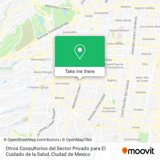 Otros Consultorios del Sector Privado para El Cuidado de la Salud map