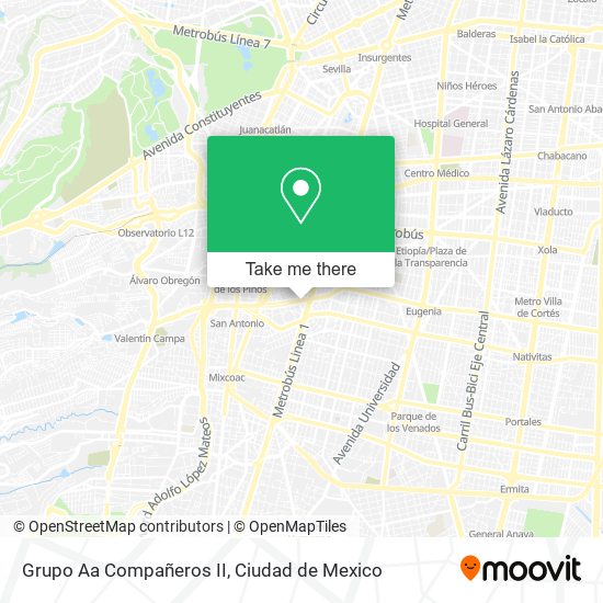 Mapa de Grupo Aa Compañeros II