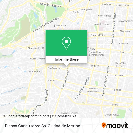 Diecsa Consultores Sc map