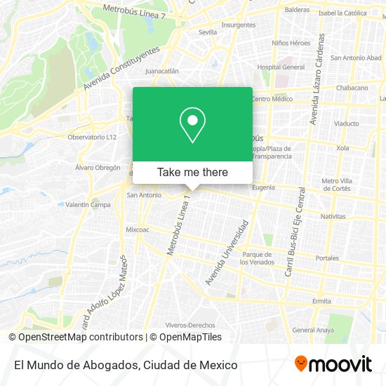 El Mundo de Abogados map