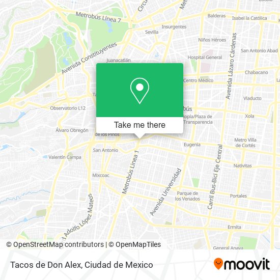 Mapa de Tacos de Don Alex