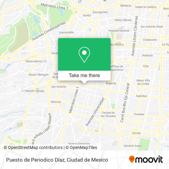 Mapa de Puesto de Periodico Díaz