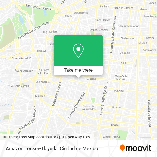 Amazon Locker-Tlayuda map