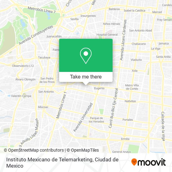Mapa de Instituto Mexicano de Telemarketing