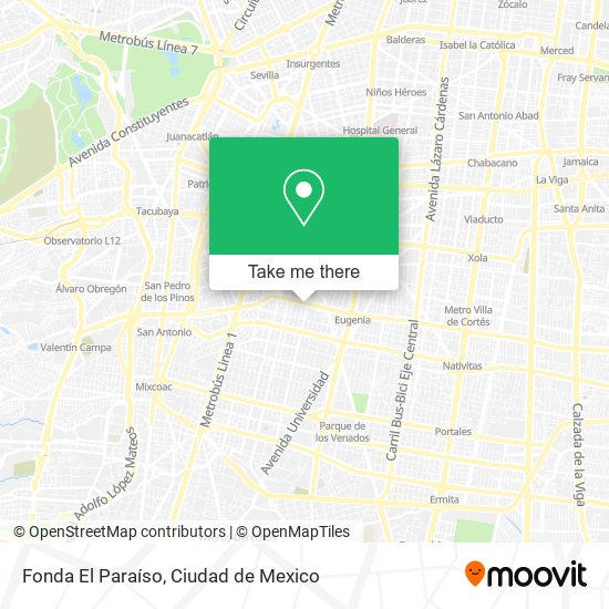 Fonda El Paraíso map