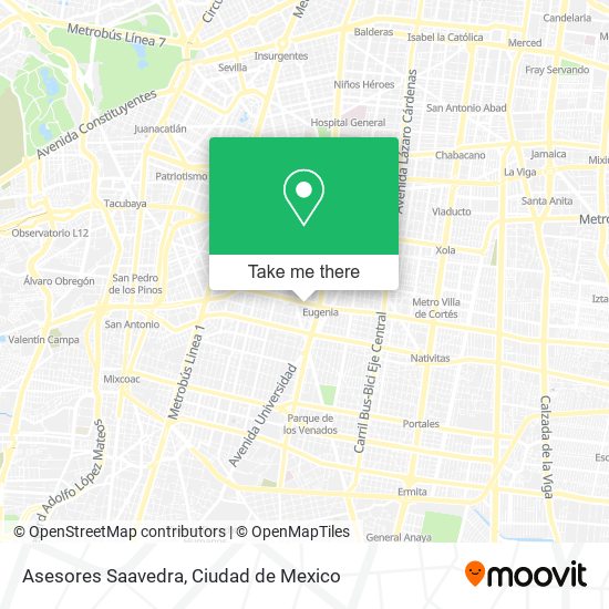Asesores Saavedra map