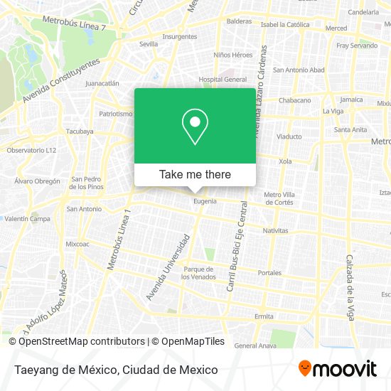 Mapa de Taeyang de México