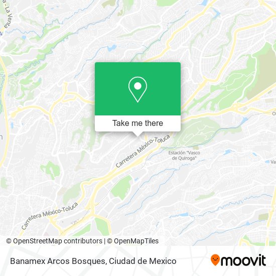 Banamex Arcos Bosques map