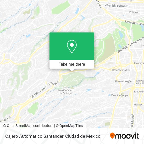 Mapa de Cajero Automático Santander