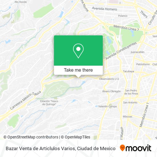 Mapa de Bazar Venta de Articlulos Varios