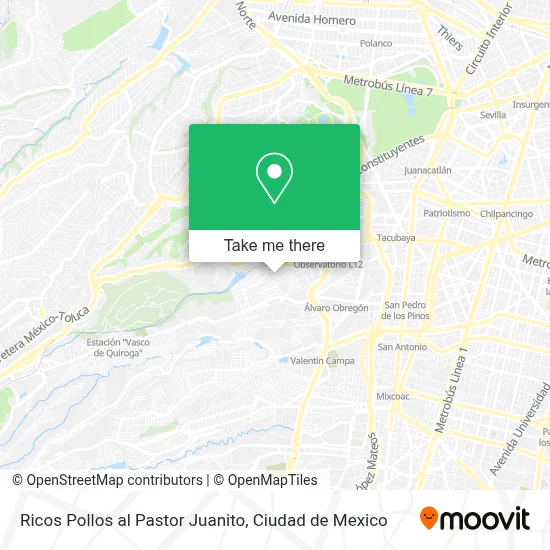 Ricos Pollos al Pastor Juanito map