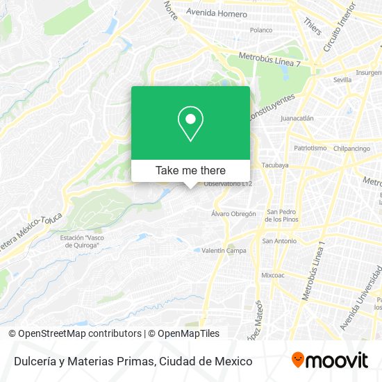 Dulcería y Materias Primas map