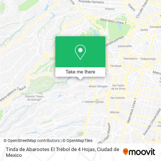 Tinda de Abarootes El Trébol de 4 Hojas map