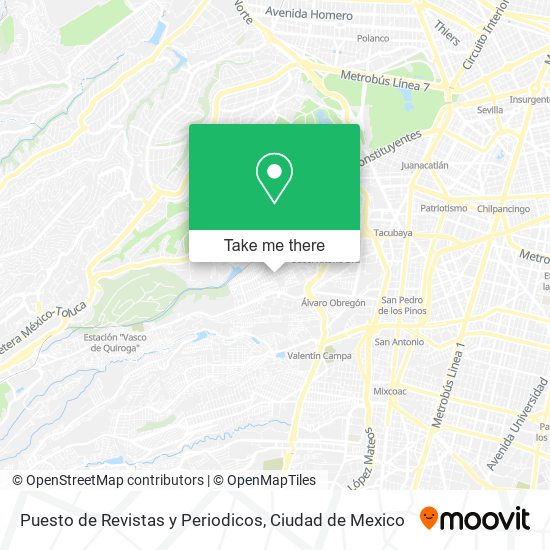 Mapa de Puesto de Revistas y Periodicos