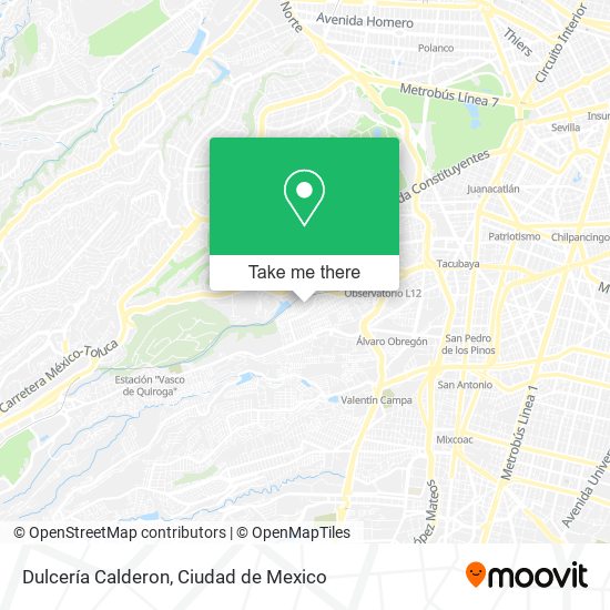 Dulcería Calderon map