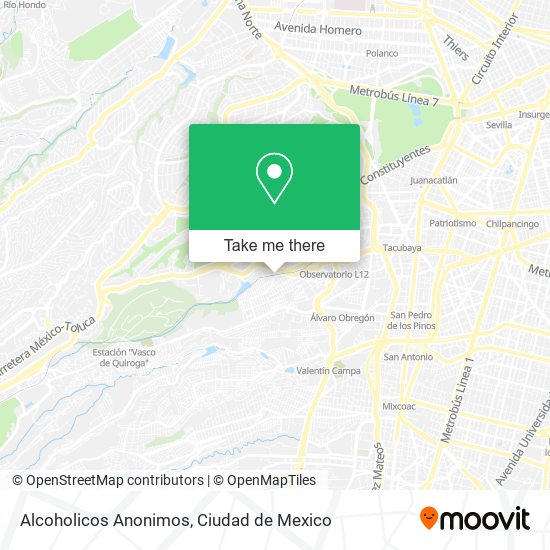 Mapa de Alcoholicos Anonimos