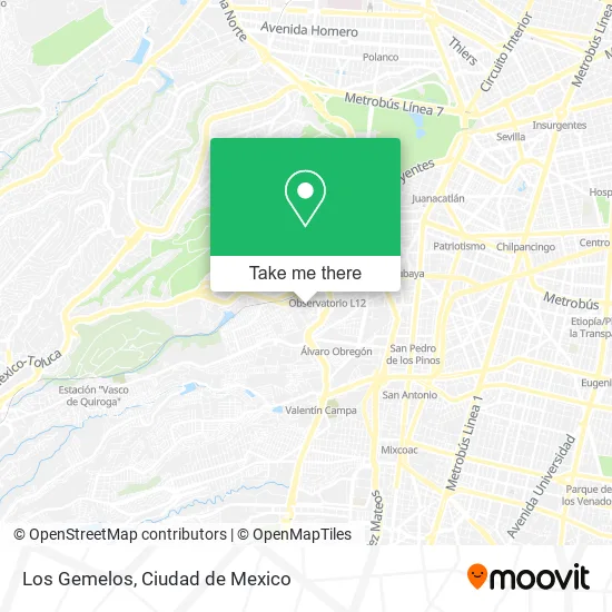 Los Gemelos map