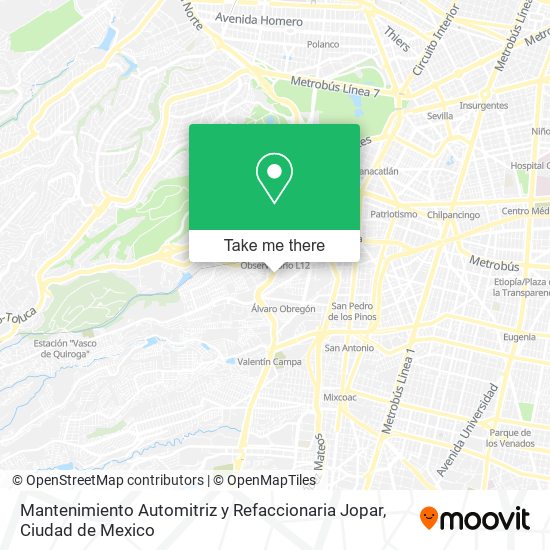 Mantenimiento Automitriz y Refaccionaria Jopar map