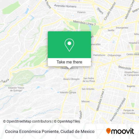 Cocina Económica Poniente map