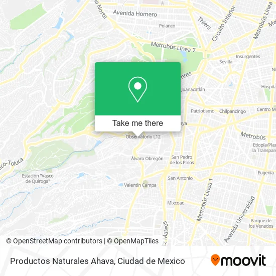 Productos Naturales Ahava map