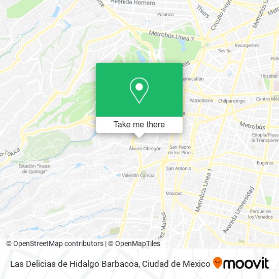 Mapa de Las Delicias de Hidalgo Barbacoa