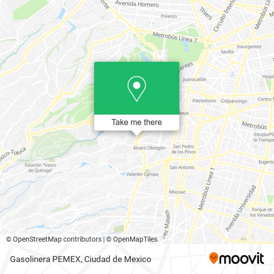 Gasolinera PEMEX map