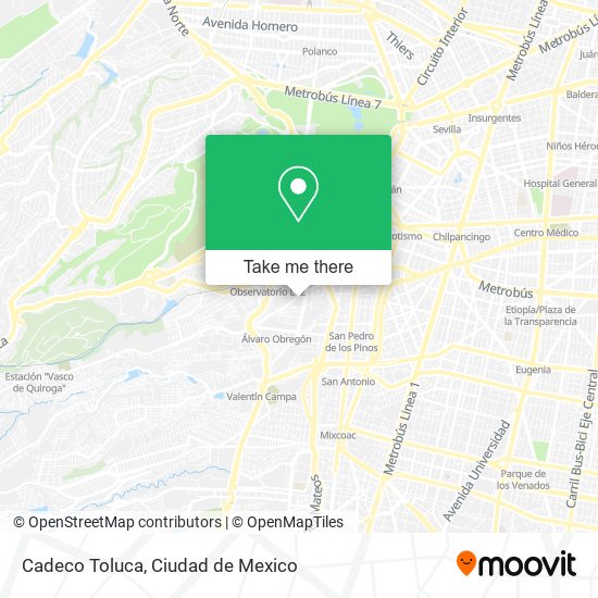 Cadeco Toluca map