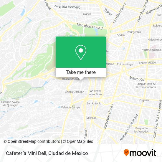 Cafetería Mini Deli map