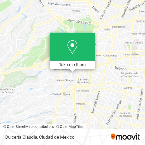 Dulcería Claudia map