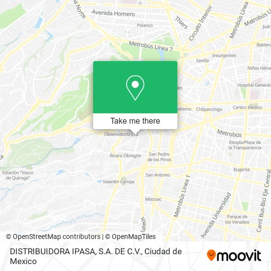 DISTRIBUIDORA IPASA, S.A. DE C.V. map