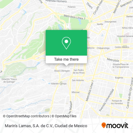 Marín's Lamas, S.A. de C.V. map