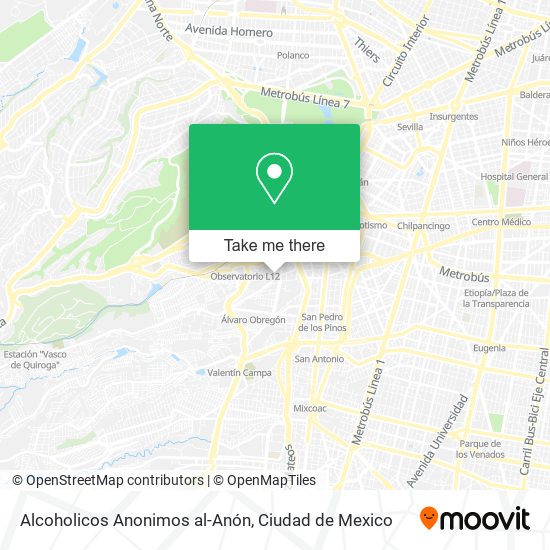 Alcoholicos Anonimos al-Anón map