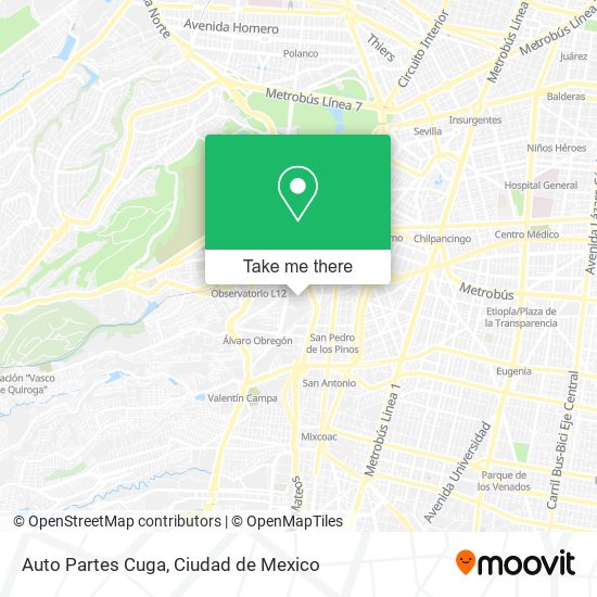 Auto Partes Cuga map