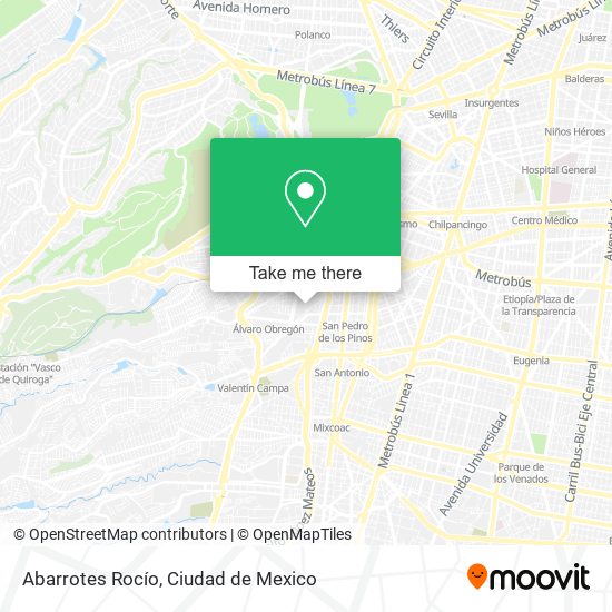 Abarrotes Rocío map