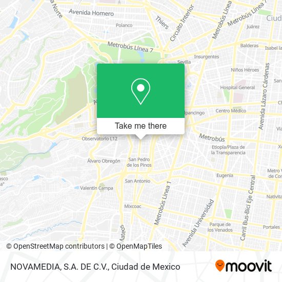 NOVAMEDIA, S.A. DE C.V. map