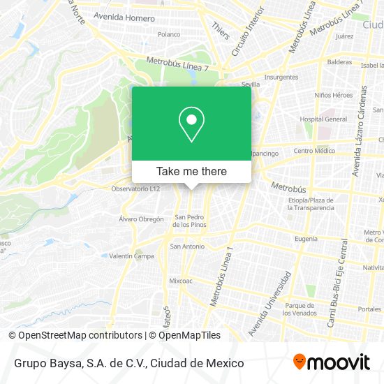 Grupo Baysa, S.A. de C.V. map