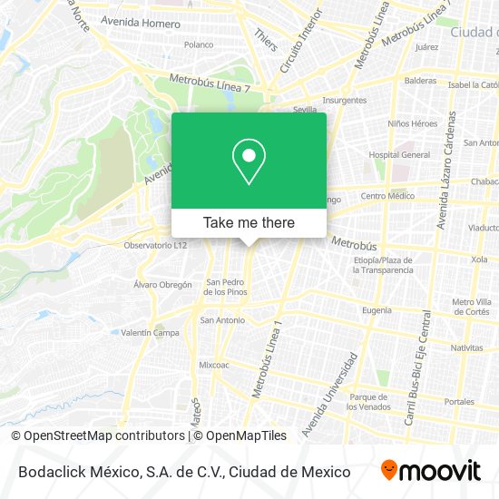 Bodaclick México, S.A. de C.V. map
