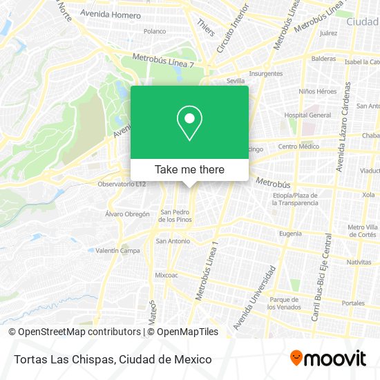 Tortas Las Chispas map