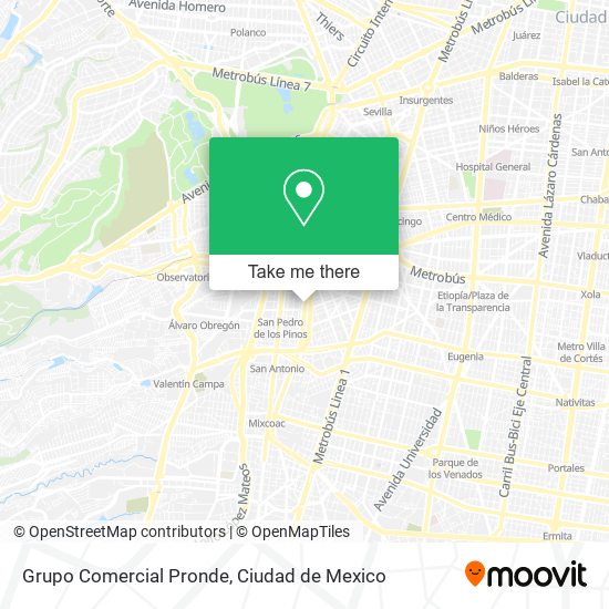 Grupo Comercial Pronde map