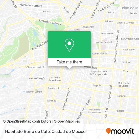 Habitado Barra de Café map