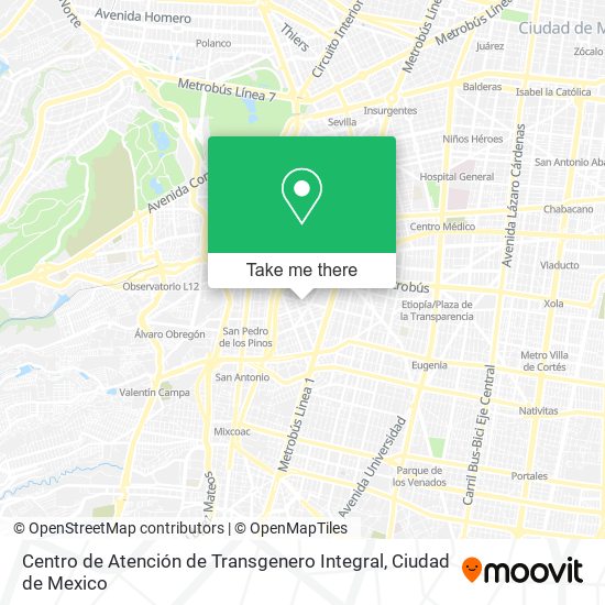 Centro de Atención de Transgenero Integral map