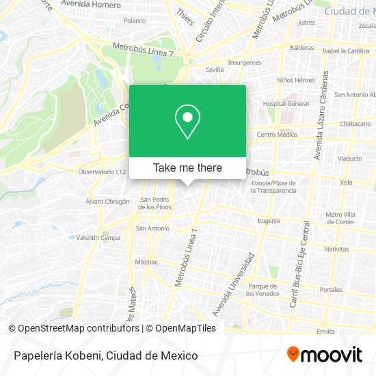 Papelería Kobeni map