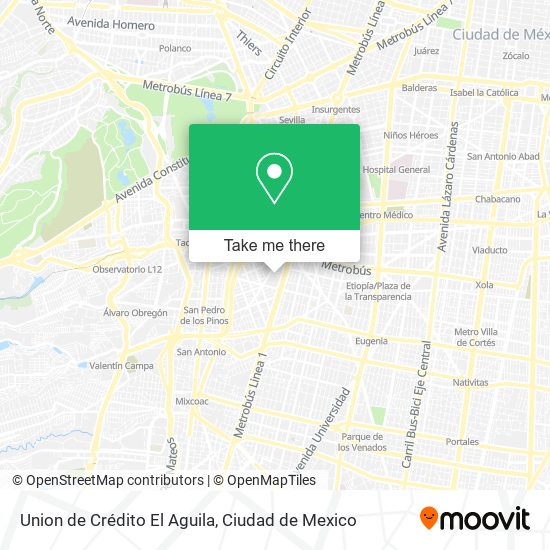 Union de Crédito El Aguila map