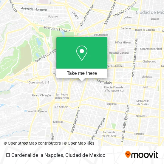 El Cardenal de la Napoles map