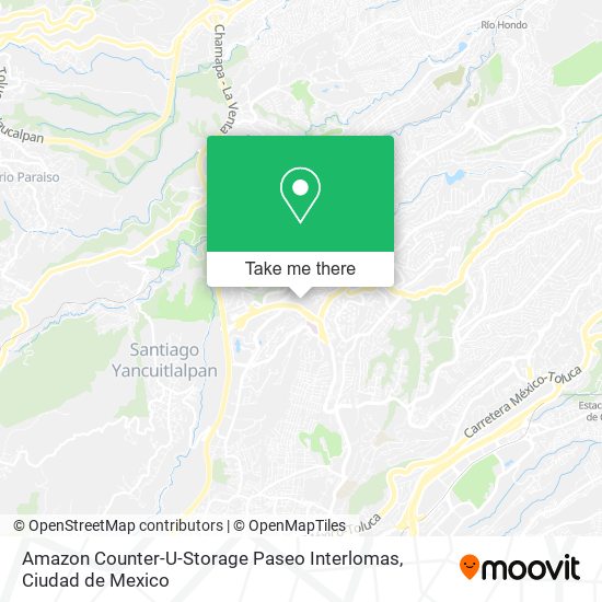 Amazon Counter-U-Storage Paseo Interlomas map