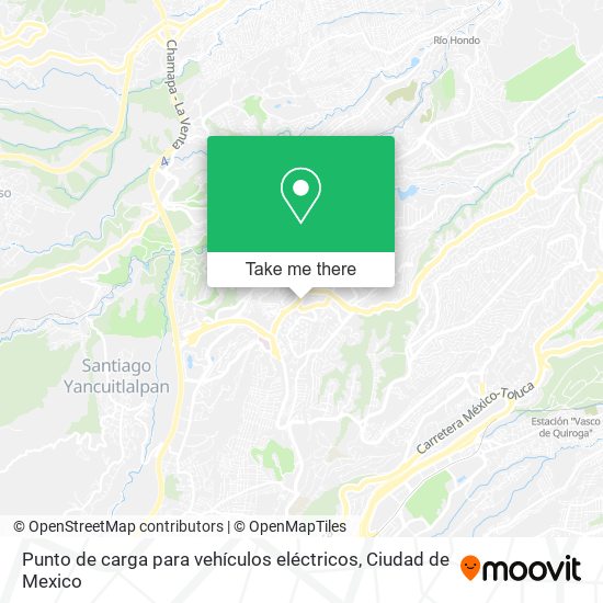 Punto de carga para vehículos eléctricos map