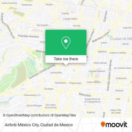 Airbnb México City map