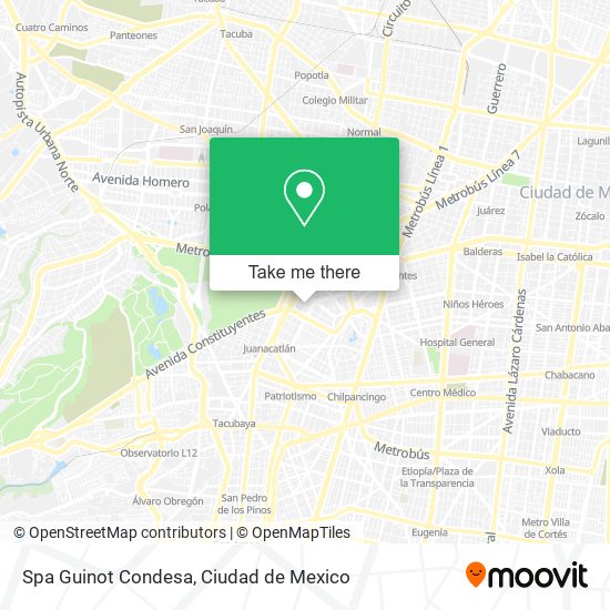 Mapa de Spa Guinot Condesa