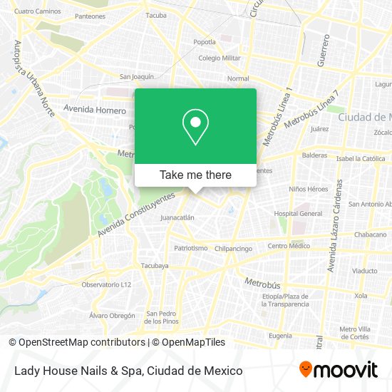 Mapa de Lady House Nails & Spa